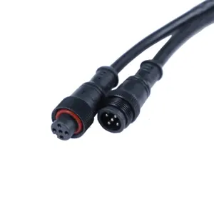 M8 M12 M15 M16 2 3 4 5 6 pin male to female connector waterproof cable