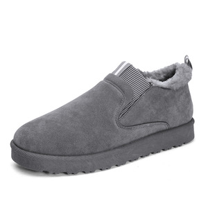 Men Winter Snow Boots <b>Ankle</b> Round Toe Faux Suede Fur Lining Rubber Outsole Anti Slip Warm EVA Midsole - Product Image 5