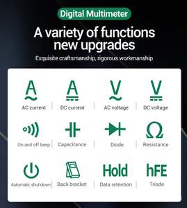 Multimètre numérique DT9205A True RMS professionnel, testeur de courant AC/DC, HFE, Ohm, testeur de condensateurs, détecteur de tension, outils - Product Image 3