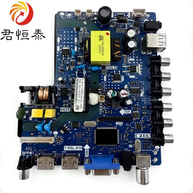 JHT T.R5L.816 (T2) LCD LED TV Smart Mainboard for 32-43 Inch 60Hz 1080P Full HD TV Screen Replacement Driver Board