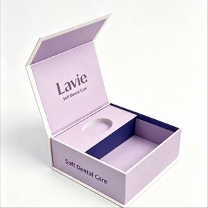 FX Custom Logo Luxury <b>Black</b> Rigid Cardboard Magnet Box Cosmetics Teeth Braces Packaging Magnetic Box With Foam Insert - Product Image 1