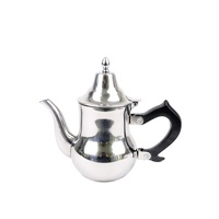 Théière Dallah Dubai en acier inoxydable moderne, ensemble de cafetière, serveurs de style vintage avec corps argenté, outils de thé expresso Maroc