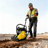 Compacteur vibrant portatif PC50 à prix d'usine, 50 kg, moteur à essence, machine de compactage pour la construction routière