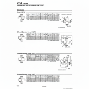 นิวเมติกส์แบบสัมผัสเดียว KQ2TW04-00A ชิ้นส่วนนิวเมติก SMC - Product Image 1