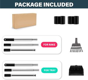 Fácil de usar e lavar No Bending Pooper Scooper Durable <span class=keywords><strong>Dog</strong></span> <span class=keywords><strong>Poop</strong></span> <span class=keywords><strong>Scoop</strong></span> Longo Handle Tray e Rake Set - Product Image 4