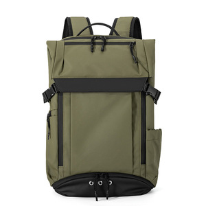 Minimalist <b>Backpack</b> For Men <b>Large</b> Capacity Laptop Bag Outdoor Travel School Bag Dark Green 12 Inches - Product Image 5