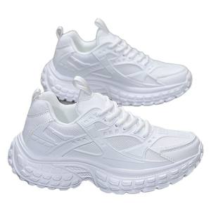 Baskets de course printanières respirantes en maille, blanches et noires, à semelle épaisse en caoutchouc, rehaussantes, grandes tailles US 13-14 EU 47-48 - Product Image 6