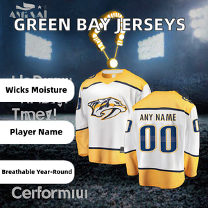 Camisetas de Fútbol Americano Personalizadas de Green Bay, Unisex, Cortas, Cosidas, 10 Love 1 Parsons 0 Golden 4 Favre 29 McKinney, Antibacterianas - Product Image 2