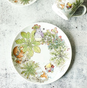 Plato de Colección Especial de Hayao Miyazaki, <span class=keywords><strong>Totoro</strong></span>, Plato Plano, Caja de Regalo Conjunta - Product Image 1