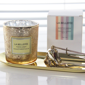 Velas Aromáticas de Lujo en Vaso con Recubrimiento Dorado, Velas de Cera de Soja con Aceites de Fragancia, Aromaterapia, Velas Aromáticas en Frasco de Vidrio - Product Image 3