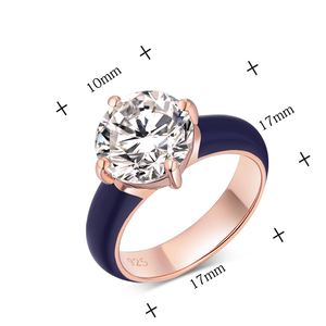 Bague noire moderne tendance 2025 pour homme, mariage et cadeau, avec émail vert, cristal blanc, grandes pierres, design unique pour bijoux originaux - Product Image 2