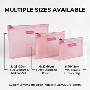 Bolsa Organizadora de Malla de Nailon Transparente al por Mayor con Múltiples Bolsillos y Cremallera, Inserto para Bolso con Logotipo Personalizado para Viajes - Product Image 5
