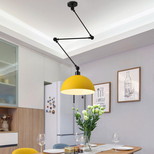 Lustre simple nordique réglable Design créatif moderne et simple en fer pour <span class=keywords><strong>plafond</strong></span> pliant télescopique de bar de restaurant de chambre à coucher - Product Image 4