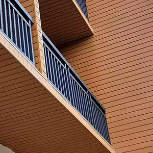 Revêtement extérieur en bois composite 3D imperméable <span class=keywords><strong>à</strong></span> l'eau Panneau <span class=keywords><strong>à</strong></span> <span class=keywords><strong>grain</strong></span> de bois Maisons préfabriquées Revêtement mural extérieur pour mur en bois composite - Product Image 3