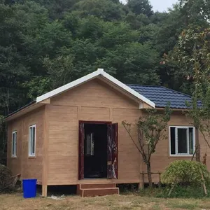 Hızlı montaj Modern çevre dostu ahşap kütük kabin kitleri kırsal yaşam için prefabrik ev