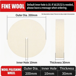 Roue de polissage en laine Fortunebrasive 100-300mm pour finition miroir, roue de polissage OEM, abrasif fin pour métal, pierre, marbre, acier inoxydable - Product Image 5
