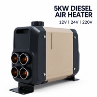 Chauffage d'air diesel tout-en-un 5KW 12V 24V à quatre sorties pour camion, camping-car, fourgonnette, VR