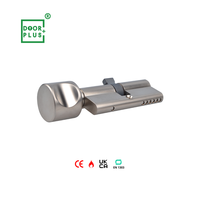 Doorpuls 60mm Laiton Style Euro Cylindres de serrure de sécurité pour porte ouverte simple avec clé et tour de pouce