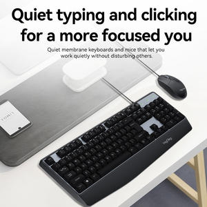 Ensemble <span class=keywords><strong>clavier</strong></span> et <span class=keywords><strong>souris</strong></span> filaire antistatique VegGieg de haute qualité <span class=keywords><strong>pour</strong></span> le bureau, l'école, l'emballage et l'impression - Product Image 3