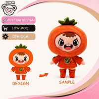 Aangepaste schattige persimmon fruitfiguur katoenen pluche speelgoed milieuvriendelijk zacht knuffel cartoon pop OEM ODM lage minimale bestelhoeveelheid groothandel cadeau