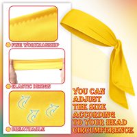 Bandana Olahraga Elastis Grosir, Ikat Kepala Adjustable, Penyerap Keringat, Pria Wanita, Tenis Karate Basket Lari, Bahan Polyester