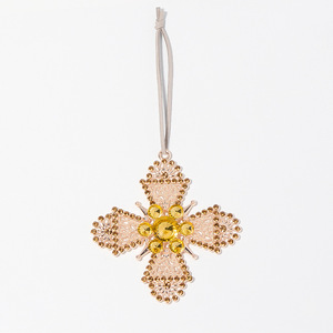 Metal cut-out snowflake Christmas <b>tree</b> bauble; Christmas <b>tree</b> decoration; window display ornament - Product Image 6