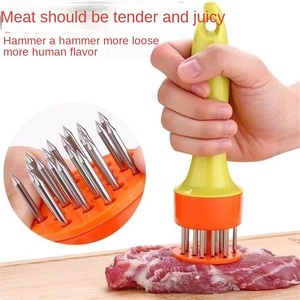 Machine à attendrir la viande en acier inoxydable pour porc, bœuf, steak, poulet – Outil de cuisine essentiel en métal pour attendrir la viande et éliminer les arêtes. - Product Image 2