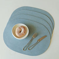 Napperon en cuir à isolation thermique anti-huile pour la salle à manger Tapis de table de restaurant Tapis décoratif Napperons pour la cuisine