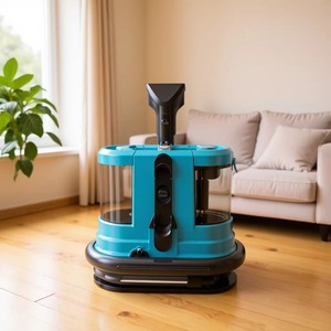 Carpet Cleaner Wet And Dry Canister 1-2L Water Tank Hot Water Spray Function Plastic Electric Blue European Standard - Product Image 2