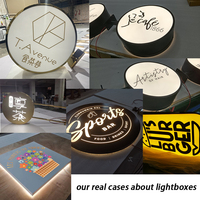 Panneau de Logo UV extérieur boîte à lumière ronde pour publicité extérieure panneau de boîte à lumière pour publicité extérieure