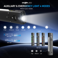 Lampe torche LED rechargeable multifonctionnelle d'urgence avec base magnétique, allume-feu électrique et lumière de travail latérale