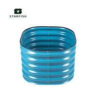 Kit Bedengan Tanaman Terangkat Logam STARFISH Model Baru Mudah Dirangkai 5x2x1.5 kaki untuk Kebun Luar Ruangan, Penanam Sayuran dan Bunga, Rumah Kaca