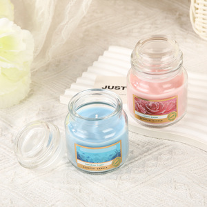 glass jar soy wax scented candles with lid multi fragrance home bedroom aromatherapy decorative candle ornaments - Product Image 3