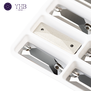 Tùy Chỉnh Bán Buôn Nhà Máy Bán Hàng Trực Tiếp Pha Lê Thủy Tinh Trang Trí Áo Khoác Hình Chữ Nhật May Trên Thạch - Product Image 6