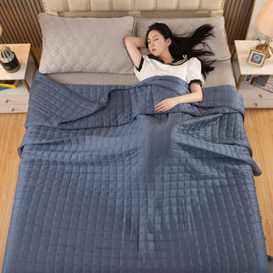 Couverture lestée thérapeutique en bambou pour enfants <span class=keywords><strong>anxieux</strong></span> et autistes, vente chaude 2024, couverture matelassée portable pour la maison, les voyages, l'avion, les pique-niques - Product Image 6