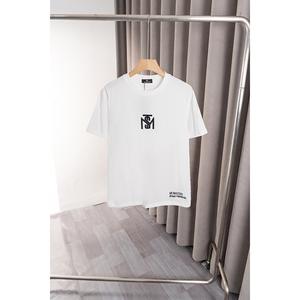 2025 verano nueva llegada Unisex moda lujosa 260g doble hilo algodón camiseta Logo patrón carta bordado nuevo - Product Image 2