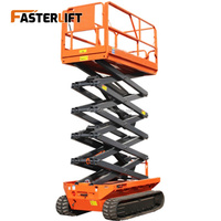 Mini-élévateur à ciseaux sur chenilles léger homologué CE, 6m-10m, tout-terrain, à batterie, pour le levage de personnel