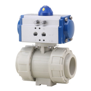 Vanne à boisseau sphérique pneumatique PPH thermofusible vente <span class=keywords><strong>chaude</strong></span> plastique résistance aux acides et aux alcalis résistance à la corrosion <span class=keywords><strong>coupure</strong></span> rapide - Product Image 2