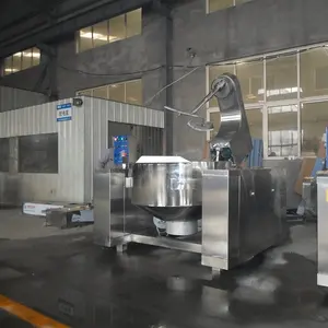 Máquina de mistura automática industrial de cozinha, fogão a gás, chaleira e chaleira para molho quente com agitador