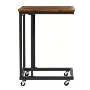 <span class=keywords><strong>Table</strong></span> d'appoint mobile en bois et métal, <span class=keywords><strong>table</strong></span> roulante pour canapé et lit, <span class=keywords><strong>plateau</strong></span> de service pour collations et télévision, pour salon et chambre à coucher - Product Image 5