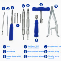 Ensemble d'instruments orthopédiques de 53 pièces, extracteur de vis, ensemble d'instruments pour retirer les vis cassées, instruments orthopédiques