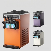 Machine à glace molle individuelle en acier inoxydable, design compact pour usage personnel ou petites portions en restaurant