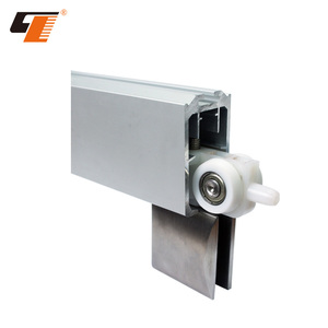 Puerta corredera <span class=keywords><strong>de</strong></span> 8 ruedas <span class=keywords><strong>de</strong></span> cierre suave doble <span class=keywords><strong>de</strong></span> acero inoxidable 304, sistema <span class=keywords><strong>de</strong></span> puerta corredera <span class=keywords><strong>de</strong></span> satén pulido, accesorio <span class=keywords><strong>de</strong></span> vidrio para Baño - Product Image 2