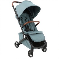 Poussette de voyage compacte en tissu avec cadre en alliage d'aluminium léger de haute qualité, pliage à une main, capacité de charge de 22 kg
