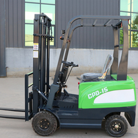 Chariot élévateur électrique multifonctionnel compact à trois roues, capacité 1,5 tonne