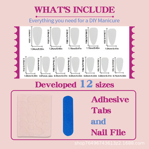 Juego de 30 <span class=keywords><strong>Uñas</strong></span> Postizas Pre-diseñadas con Resina 3D, Estilo Ins, con Estrellas y Mariposas Rosas, Dulces y Modernas, para Comercio Exterior Transfronterizo - Product Image 5