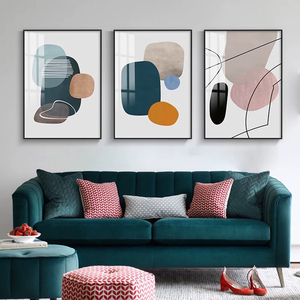 Nordique minimaliste moderne abstrait géométrique mur Art impression <span class=keywords><strong>Morandi</strong></span> chambre décoration toile couleur bloc lignes huile <span class=keywords><strong>nature</strong></span> <span class=keywords><strong>morte</strong></span> - Product Image 4