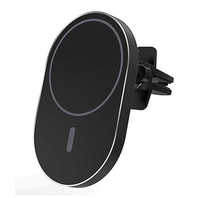 New Product Magnetic Wireless Car Charger Mount 15w Flash Fast Charging One Hand Operate Aluminum Shell Cooling Car Charger