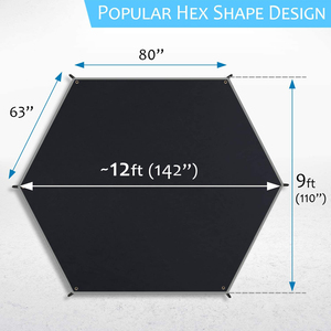 WOQI vente en gros auvent extérieur hamac de survie Rainfly Camping tente bâche Polyester 210D grand <span class=keywords><strong>Ultra</strong></span> léger étanche - Product Image 2