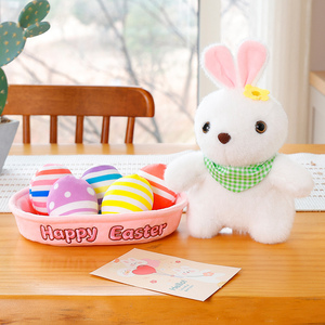 Coniglietti di Peluche Pasquali Super Morbidi da 20cm con Uova di Pasqua - Product Image 5